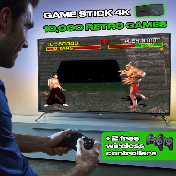 GameStick™ 4K - 10,000 Retro Games [+2 FREE CONTROLLERS]